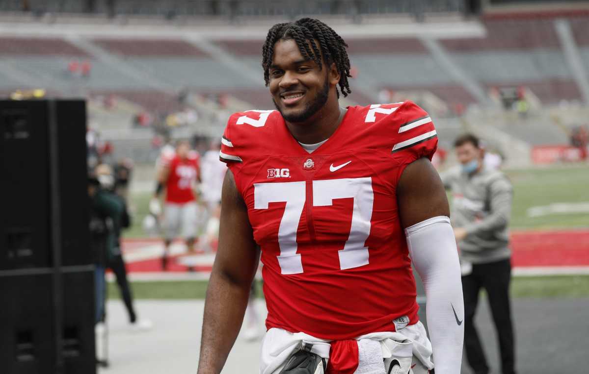 Although he played guard to start his Buckeyes career, Paris Johnson is in the running for OT1 in 2023. 